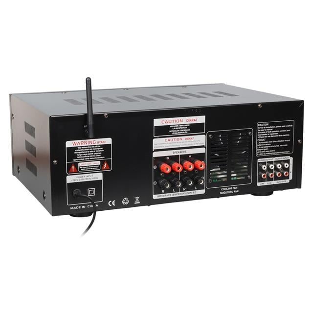 MagicVoice MV-550 2x100W USB/SD/Bluetooth 4 Mikrofon Girişli Stereo Mixer Amfi
