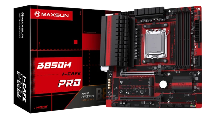 MAXUN B850M-M I-CAFE PRO DDR5 HDMI-DP PCIE 5.0 AM5 mATX