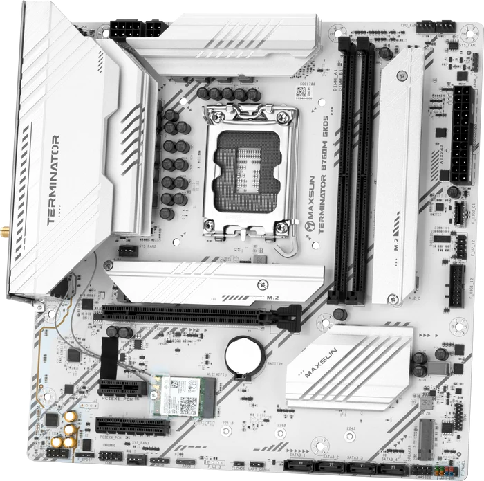 MAXUN TERMINATOR B760M GKD5 ICE DDR5 HDMI-DP PCIE 4.0 1700p mATX BEYAZ