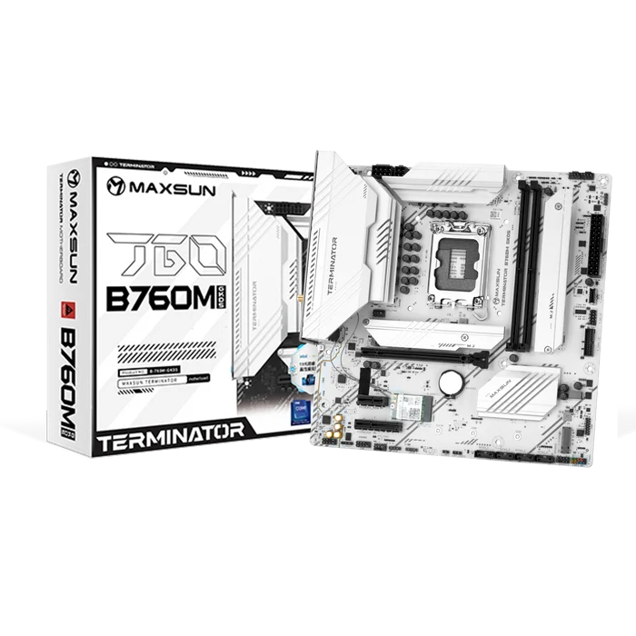 MAXUN TERMINATOR B760M GKD5 ICE DDR5 HDMI-DP PCIE 4.0 1700p mATX BEYAZ