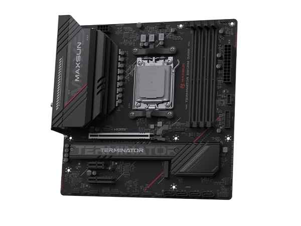 MAXUN TERMINATOR B850M DARK WIFI6 DDR5 HDMI-DP TYPEC PCIE 5.0 AM5 mATX