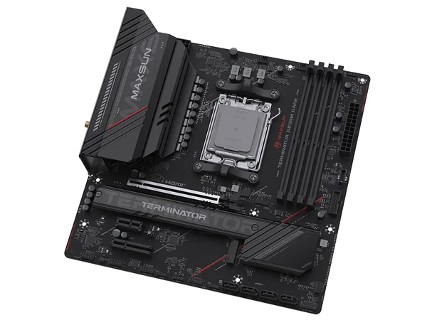 MAXUN TERMINATOR B850M DARK WIFI6 DDR5 HDMI-DP TYPEC PCIE 5.0 AM5 mATX