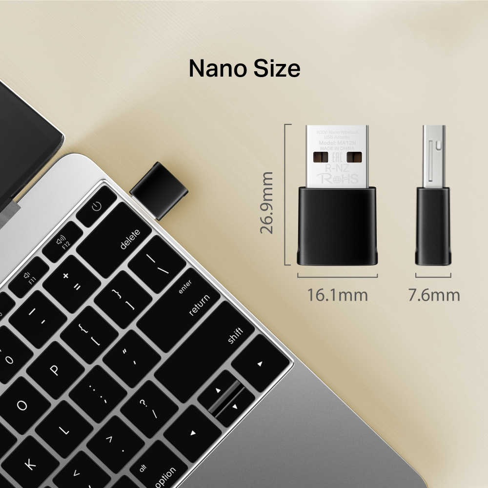 MERCUSYS MA12N NANO N300 Usb Kablosuz Ağ Adaptörü