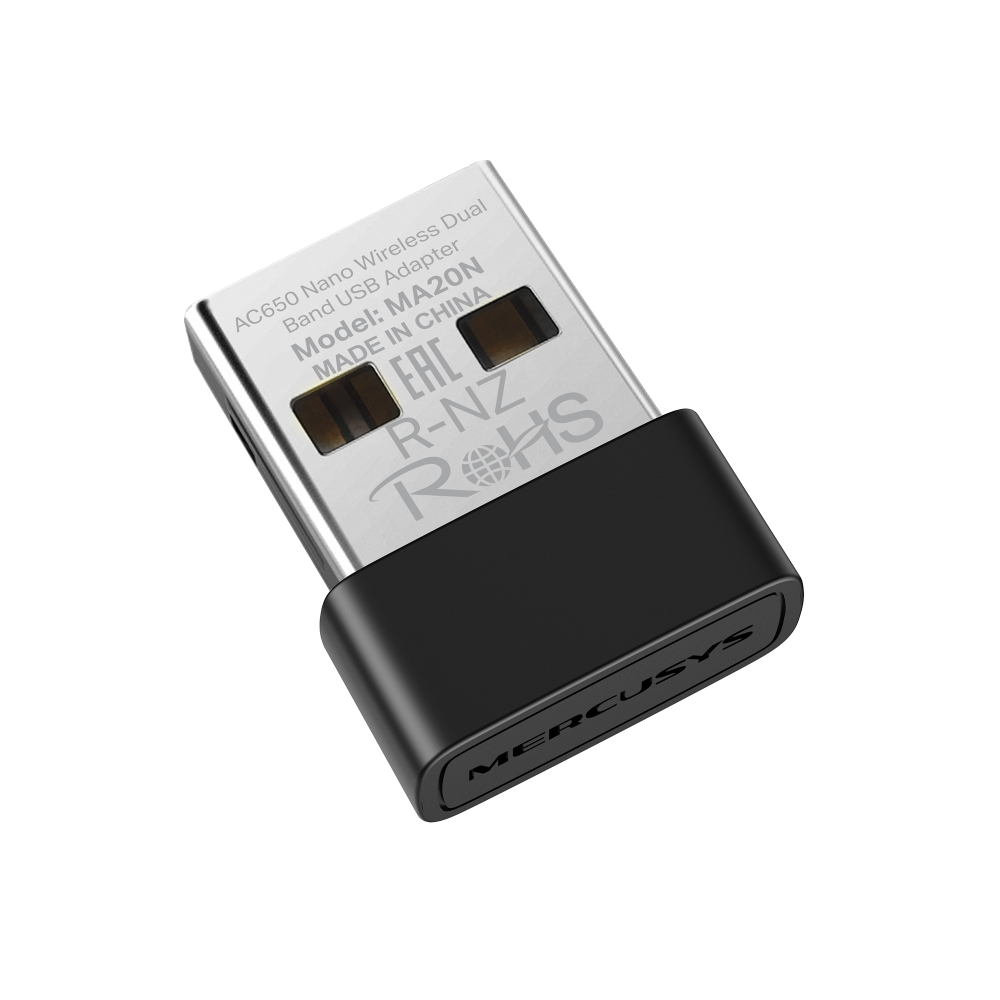 MERCUSYS MA20N WIFI5 AC650 Nano Usb Kablosuz Ağ Adaptörü