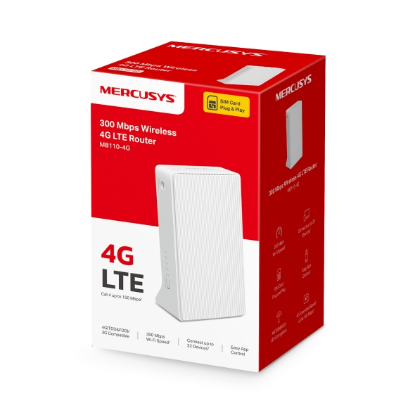 MERCUSYS MB110 N300 4G LTE Router