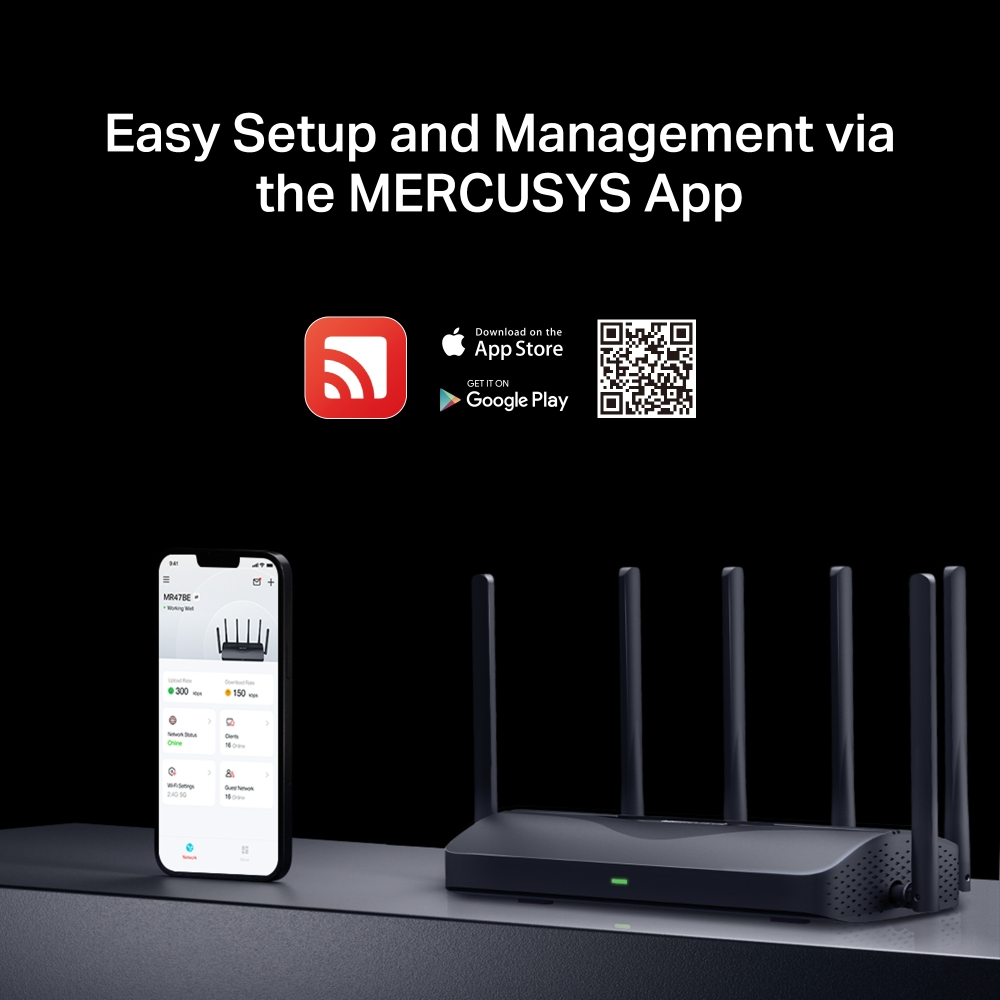 MERCUSYS MR47BE WIFI7 BE9300 Üç Bant Router