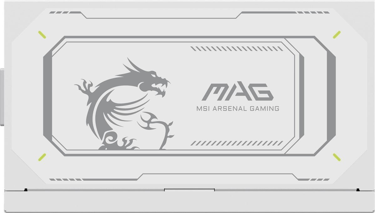MSI 1000w 80+ Gold MAG A1000GL PCIE5 WHITE Tam Modüler Power Supply Beyaz