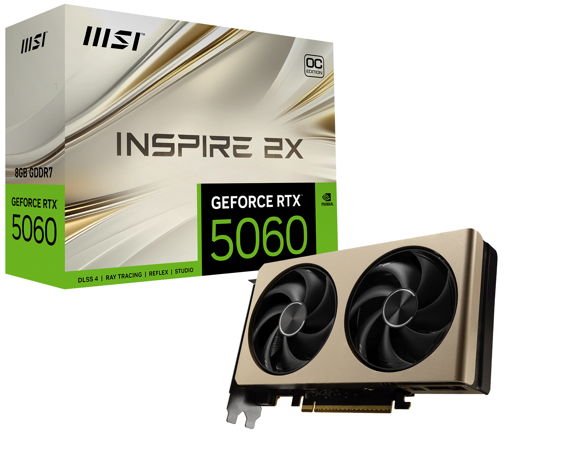 MSI 8GB RTX5060 8G INSPIRE 2X OC GDDR7 128bit HDMI-DP PCIE 5.0