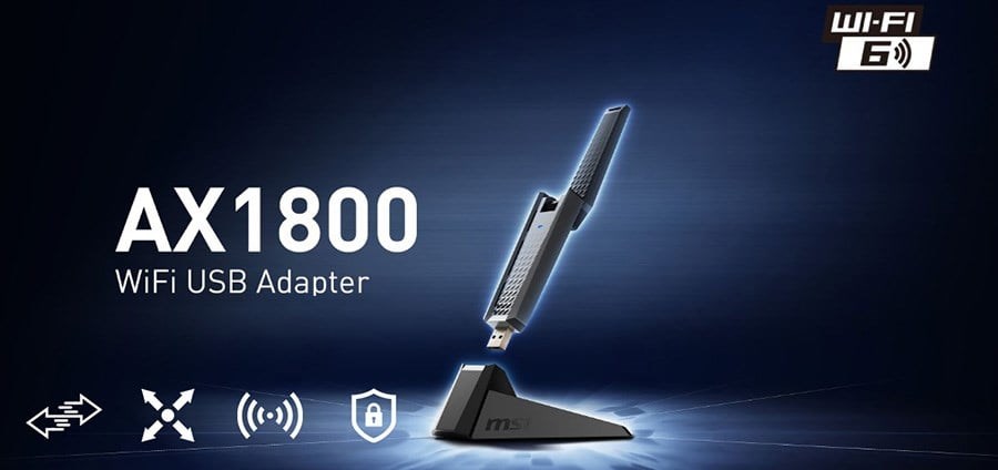 MSI AX1800 WIFI6 Kablosuz Usb Adaptör