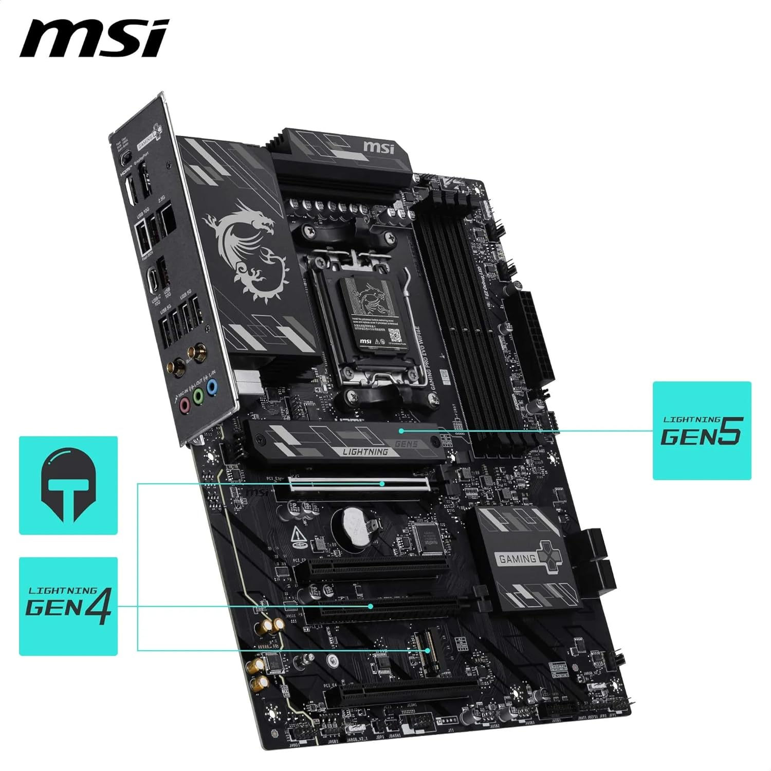 MSI B850 GAMING PRO WIFI6E HDMI-DP TYPEC PCIE 5.0 AM5 ATX