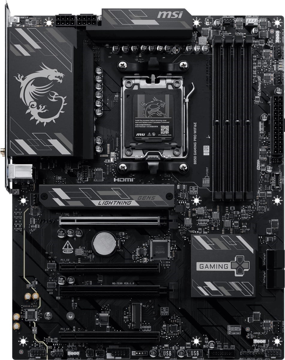 MSI B850 GAMING PRO WIFI6E HDMI-DP TYPEC PCIE 5.0 AM5 ATX