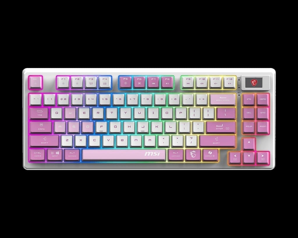 MSI FORGE GK600 TKL W VIOLET TR GAMING KLAVYE