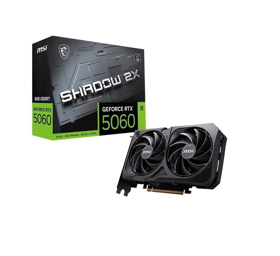 Msi Geforce RTX5060 8GB Shadow 2x GDDR7 128BIT DX12 Gaming Ekran Kartı Çift Fanlı Soğutma