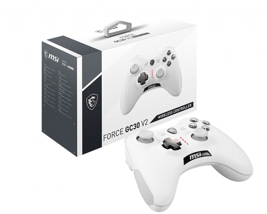MSI GG FORCE GC30 V2 WHITE Kablosuz Gamepad Beyaz