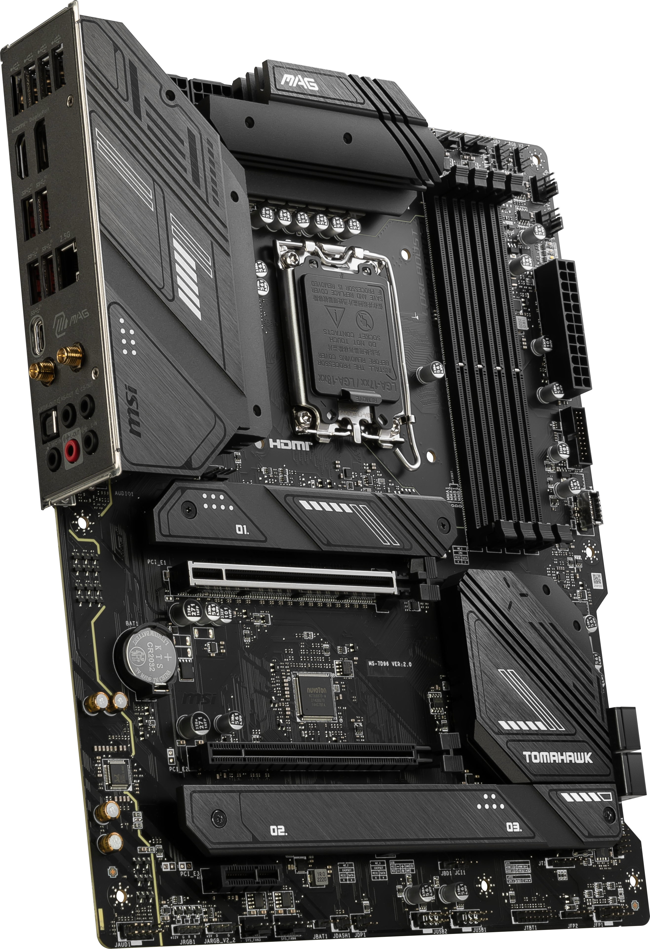 MSI MAG B760 TOMAHAWK WIFI6E DDR5 HDMI-DP TYPEC PCIE 4.0 1700p ATX