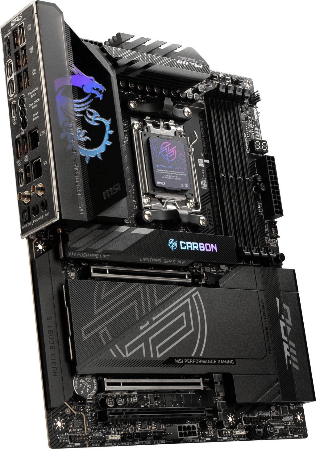 MSI MPG X870E CARBON WIFI7 DDR5 HDMI-DP TYPEC PCIE 5.0 AM5 ATX