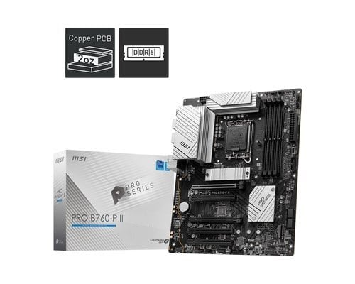 MSI PRO B760-P II DDR5 HDMI-DP PCIE 4.0 1700p ATX
