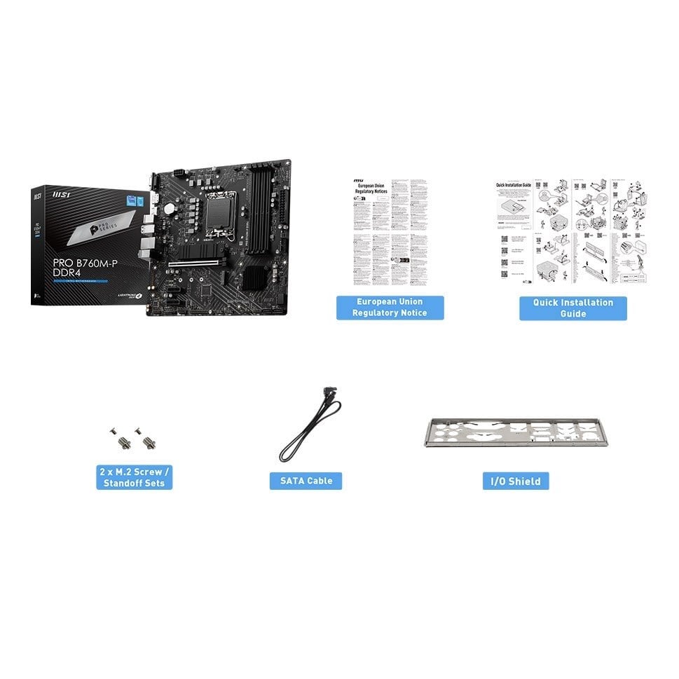 MSI PRO B760M-P DDR4 HDMI DP PCIe 16X v4.0 1700p mATX
