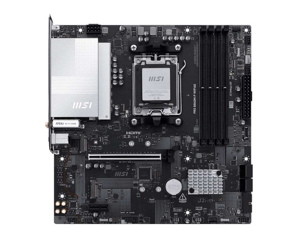 MSI PRO B840M-P WIFI6E DDR5 HDMI-TYPEC PCIE 4.0 AM5 mATX