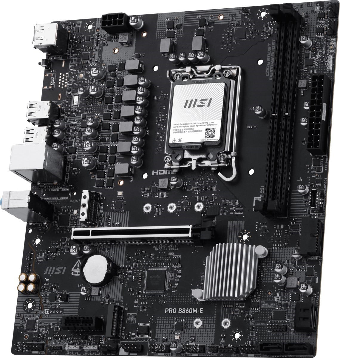 MSI PRO B860M-E DDR5 HDMI-DP PCIE 5.0 1851p mATX