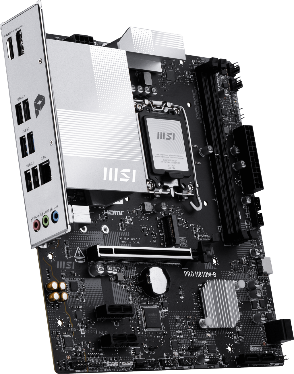 MSI PRO H810M-B DDR5 HDMI-DP PCIE 4.0 1851p mATX