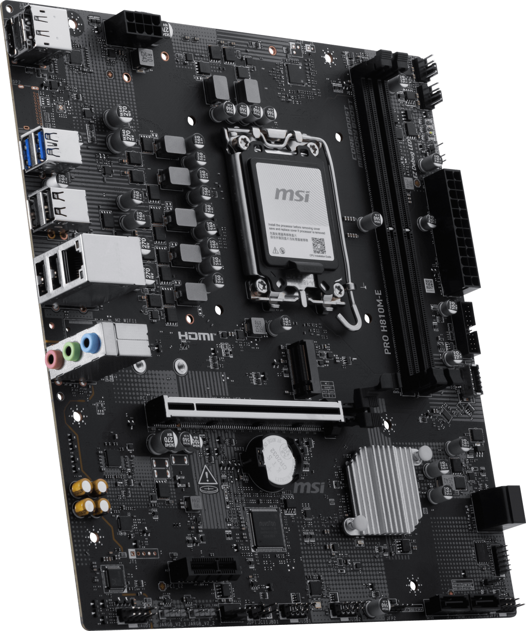 MSI PRO H810M-E DDR5 HDMI-DP PCIE 4.0 1851p mATX