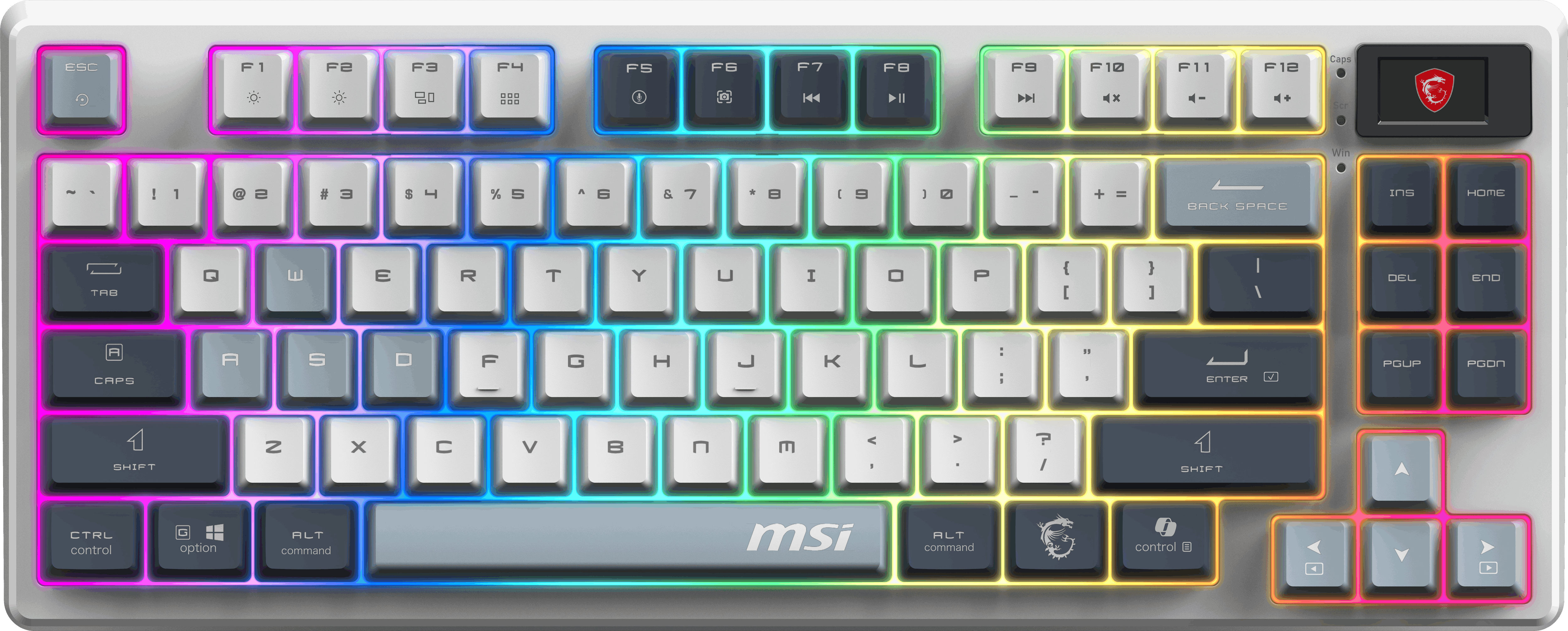 MSI Q TR GG Forge GK600 TKL Sky Switch Mekanik Beyaz Oyuncu Klavyesi