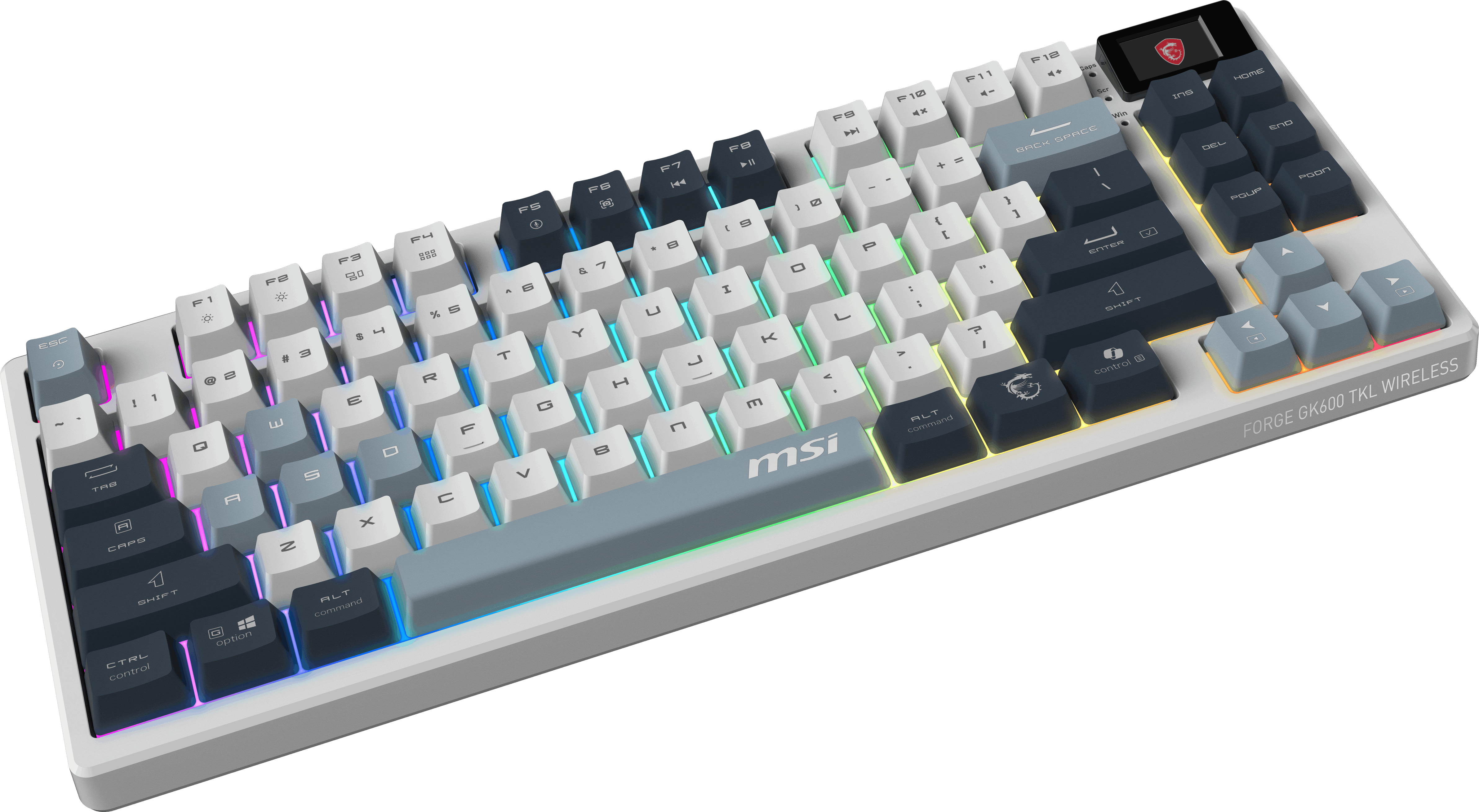 MSI Q TR GG Forge GK600 TKL Sky Switch Mekanik Beyaz Oyuncu Klavyesi