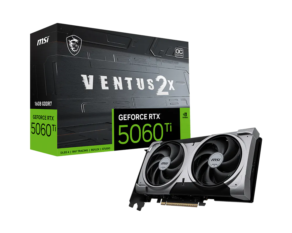 MSI RTX5060TI 16GB VENTUS 2X OC PLUS GDDR7 128bit HDMI DP PCIe 5.0