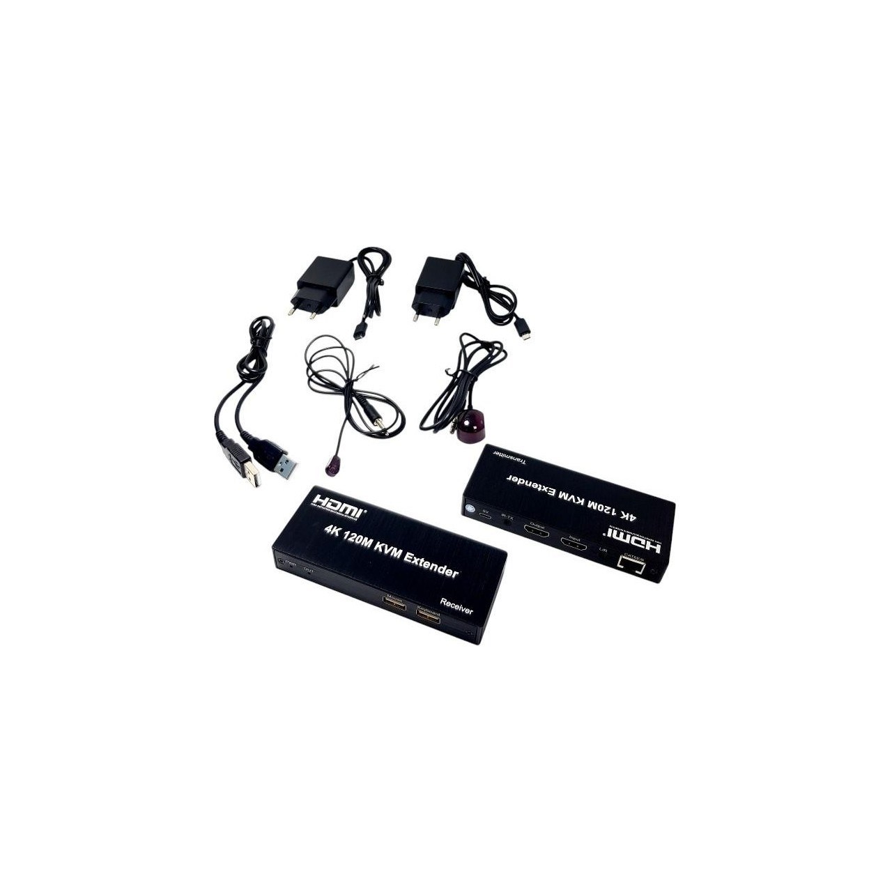 NOVACOM NVC-KVM4K120M CAT6 120MT (2Lİ) HDMI-USB-IR EXTENDER