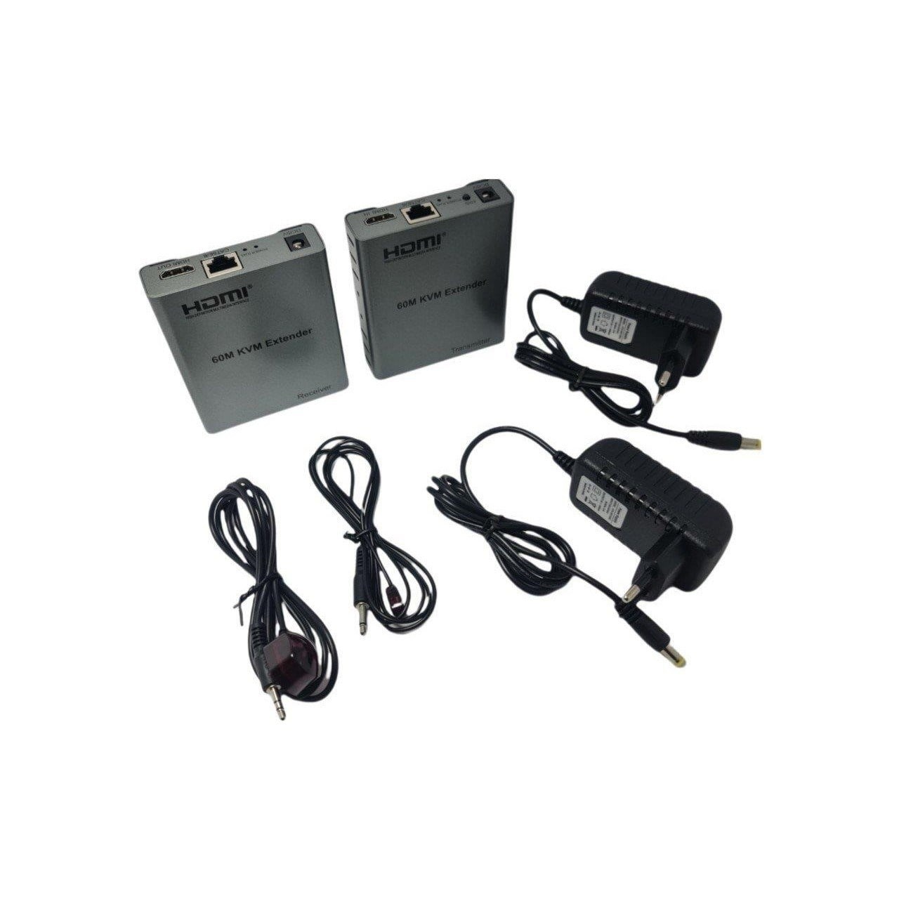 NOVACOM NVC-KVM4K60M CAT6 60MT (2Lİ) HDMI-USB-IR EXTENDER