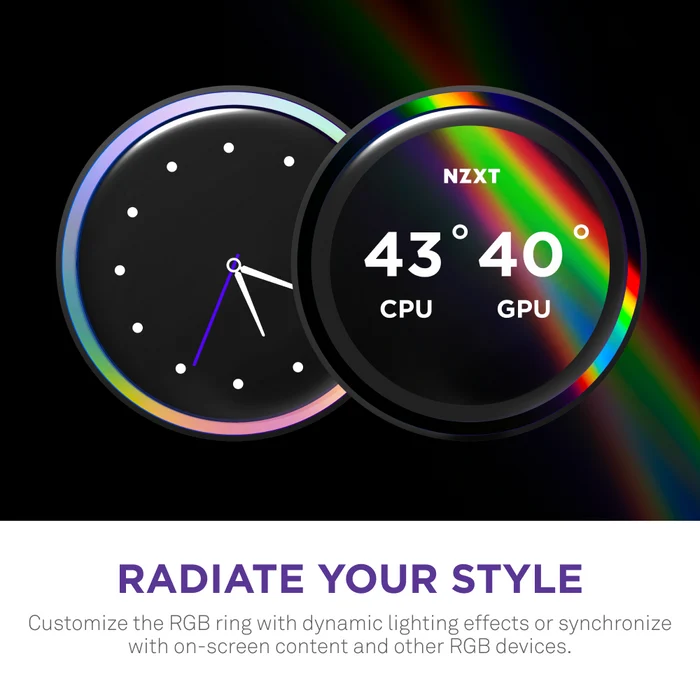 NZXT 360MM LCD KRAKEN ELITE 360 RGB v2 RL-KR36E-B2 AM5-1851p Sıvı Soğutmalı İşlemci Fanı