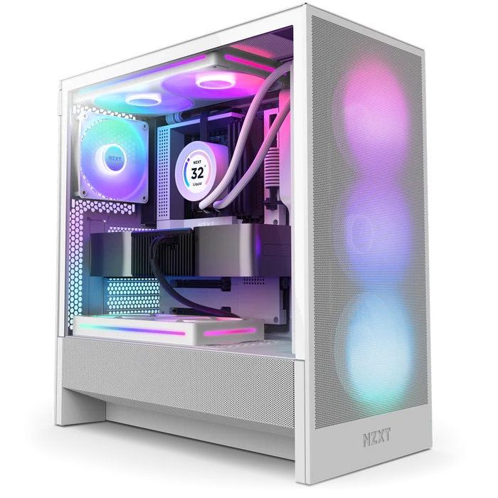 NZXT H5 FLOW 2024 RGB CC-H52FW-R1 Gaming Mid-Tower PC Kasası Beyaz