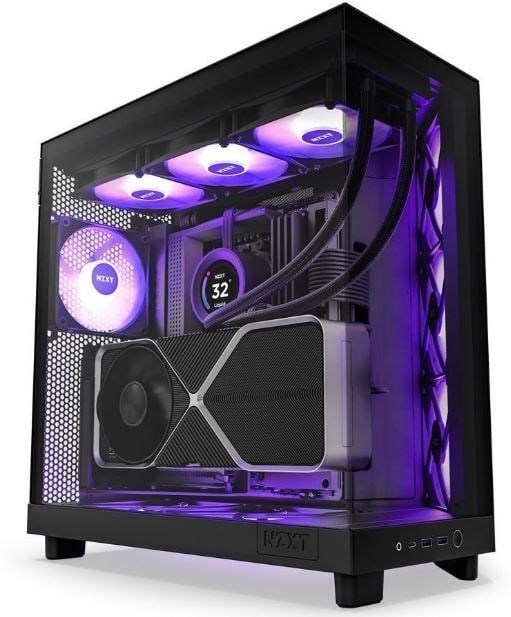 NZXT H6 FLOW CC-H61FB-R1 3-ARGB Fanlı Gaming Mid-Tower PC Kasası