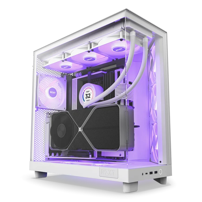 NZXT H6 FLOW RGB CC-H61FW-R1 Gaming Mid-Tower PC Kasası Beyaz