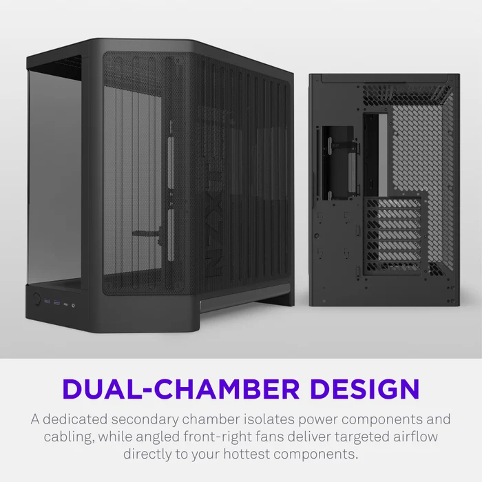 NZXT H6 RGB+ CC-H62FB-P1 Dual-Chamber Gaming Mid-Tower PC Kasası