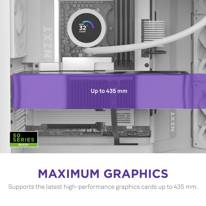 NZXT H9 FLOW 2025 CM-H92FW-01 Gaming Mid-Tower PC Kasası Beyaz