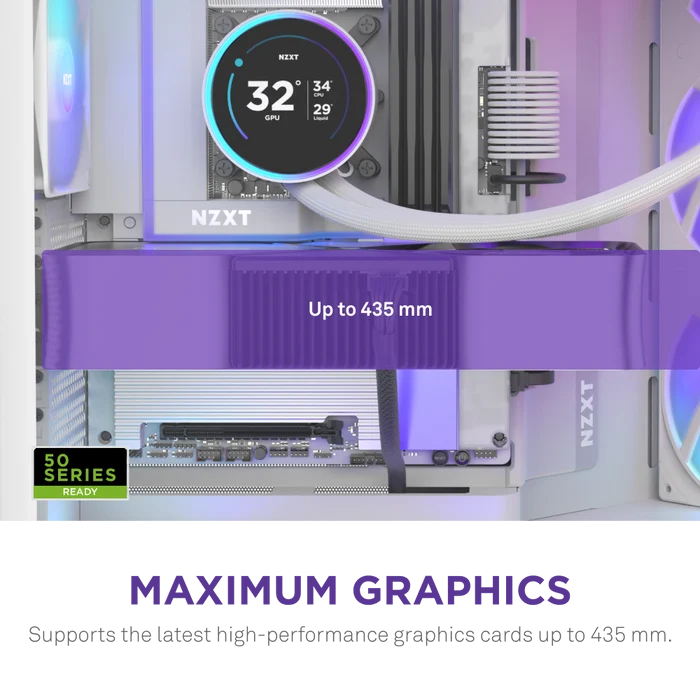 NZXT H9 FLOW RGB 2025 ARGB CM-H92FW-P1 Gaming Mid-Tower PC Kasası Beyaz