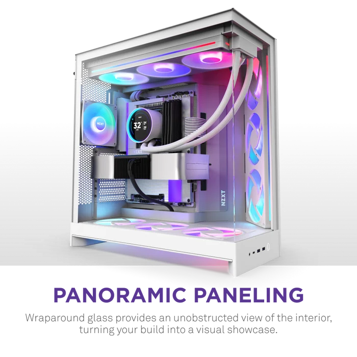NZXT H9 FLOW RGB 2025 ARGB CM-H92FW-P1 Gaming Mid-Tower PC Kasası Beyaz