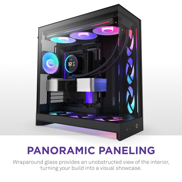 NZXT H9 FLOW RGB 2025 CM-H92FB-P1 Dual-Chamber EATX PC Kasası