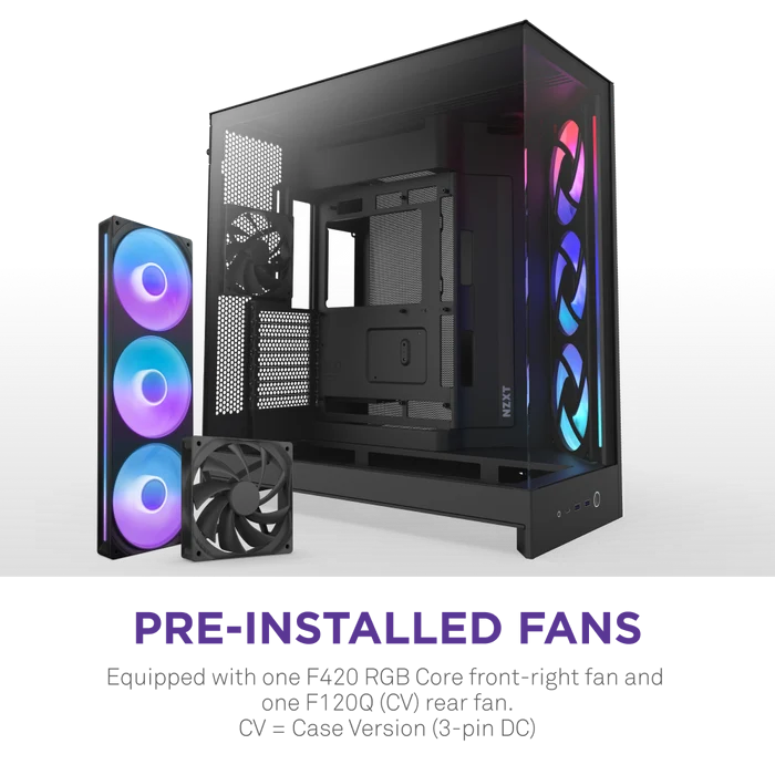 NZXT H9 FLOW RGB 2025 CM-H92FB-R1 Dual Chamber Gaming EATX PC Kasası