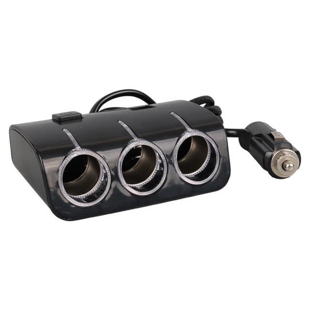 Olesson 1506 12-24V Çift USB Girişli 120W 80 CM Kablolu 3'LÜ Araç Çakmak Çoklayıcı
