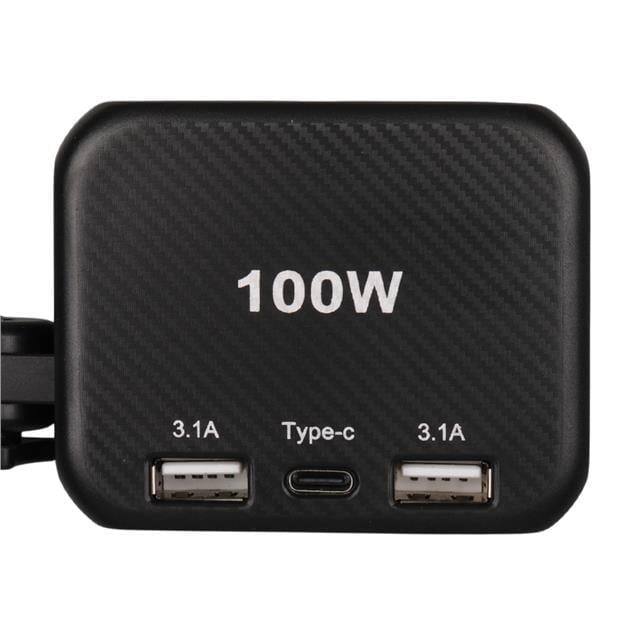Olesson 1655 12-24V TYPE-C + Çift USB-A Girişli 100W 2'li Araç Çakmak Çoklayıcı