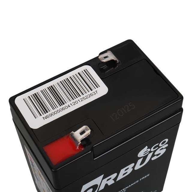 Orbus Eco ORB6-4 6 Volt 4 Amper Kuru Işıldak Aküsü (70x48x101 Mm)