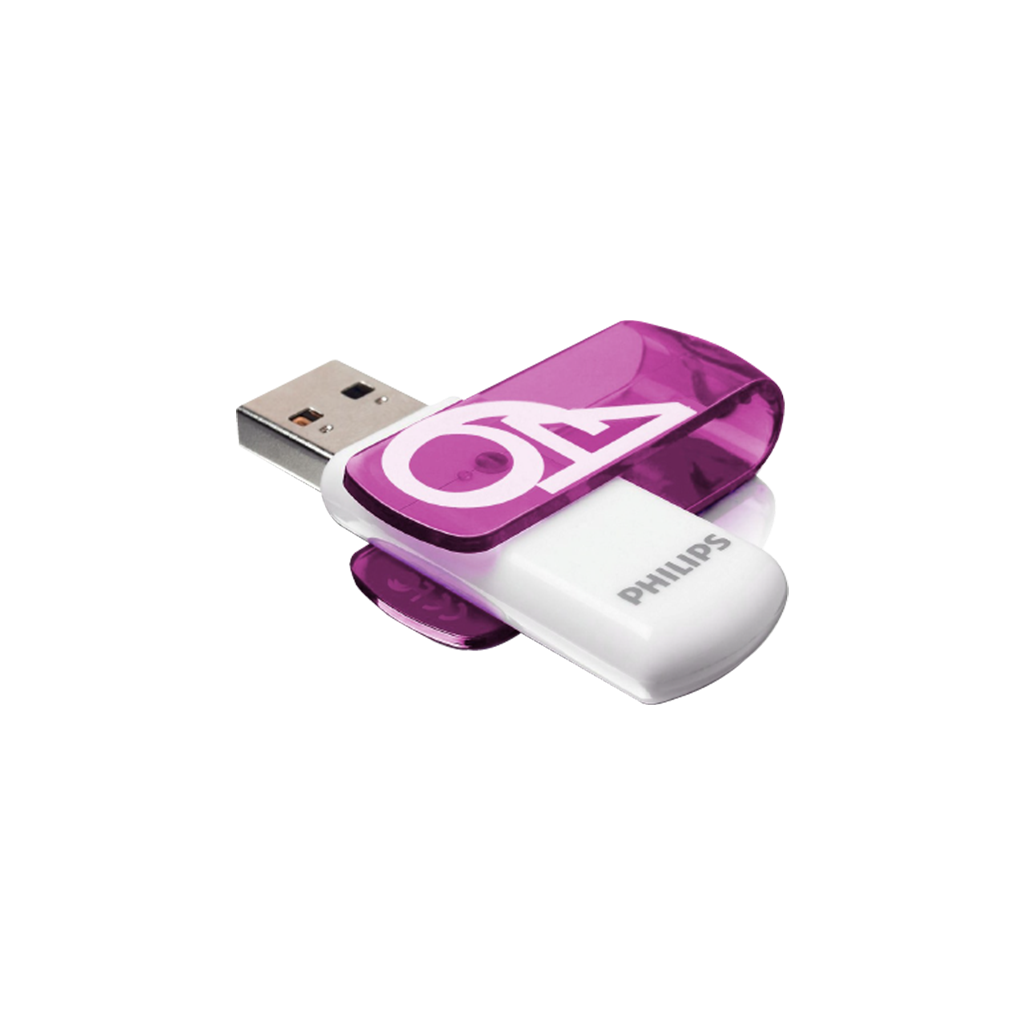 PHILIPS FM64FD05B, 64GB, USB 2.0, Vivid, Mor, Flash Disk