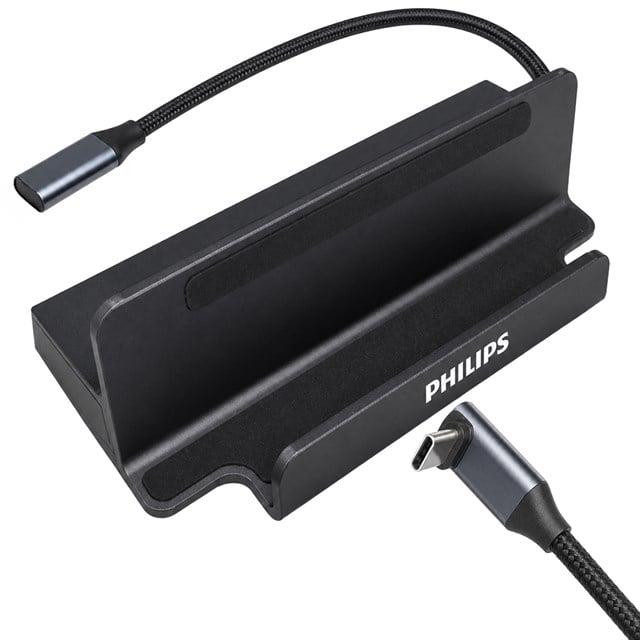 Philips SWR1691A/93 USB-C 6'sı 1 Arada Stand Tasarımlı Hub - 4K 60Hz HDMI, 1000Mbps LAN, 100W PD