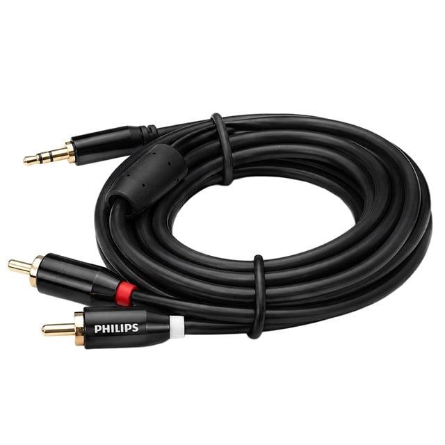 Philips SWR2121B/93 2 Metre 3.5mm Stereo 2 RCA AUX Ses Kablosu
