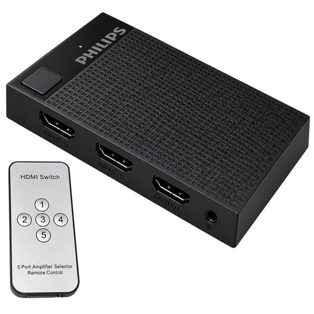 Philips SWV9023D/93 5-Giriş 1-Çıkış 4K HDMI Switch (Seçici)