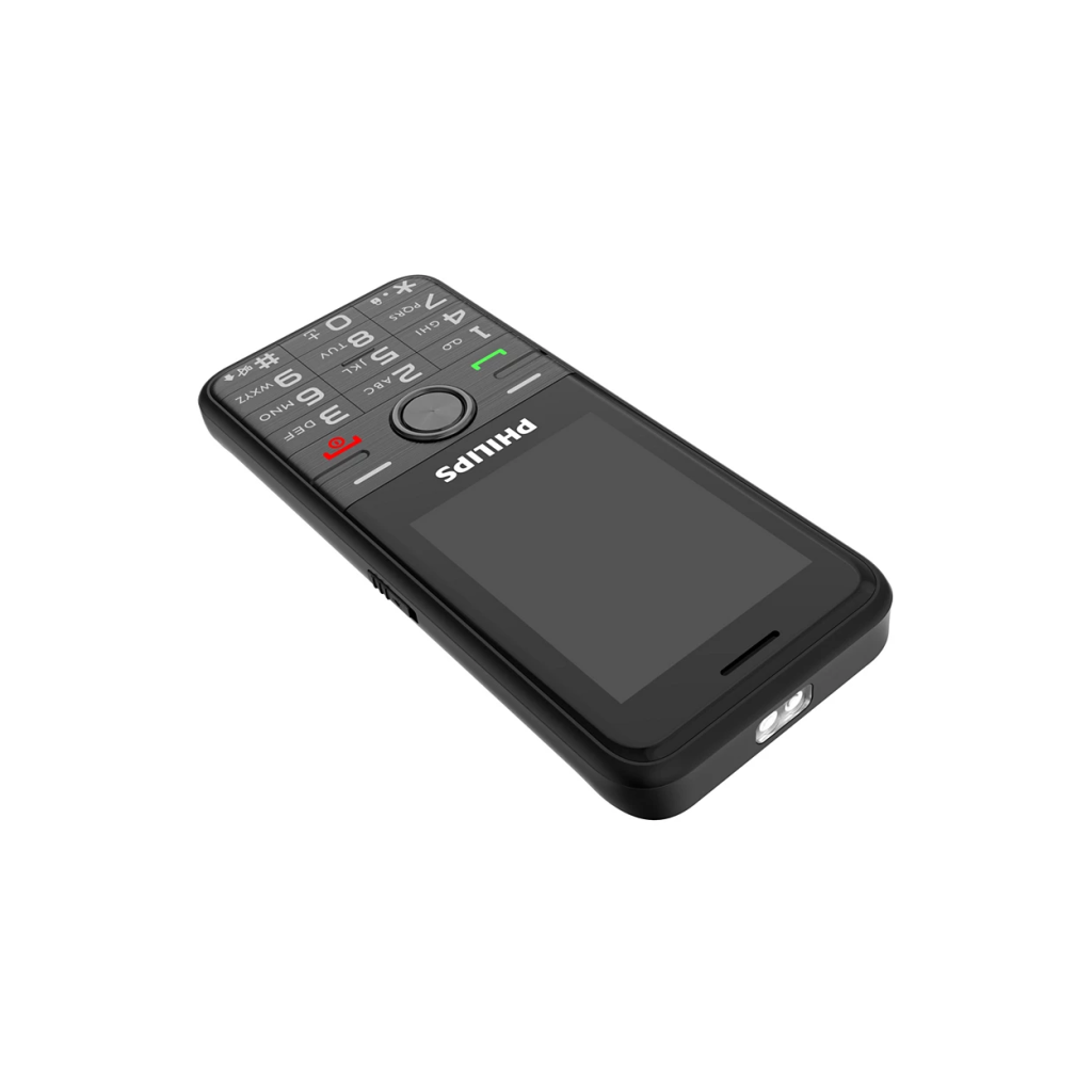 PHILIPS Xenium E6500, 128Mb, Siyah, 48Mb Ram, 2,4inc Ekran, Arka Kamera, 4G Çift Sim Desteği, FM Radyo, 1700mAh Pil, El Feneri, Türkiye KVK Garantili
