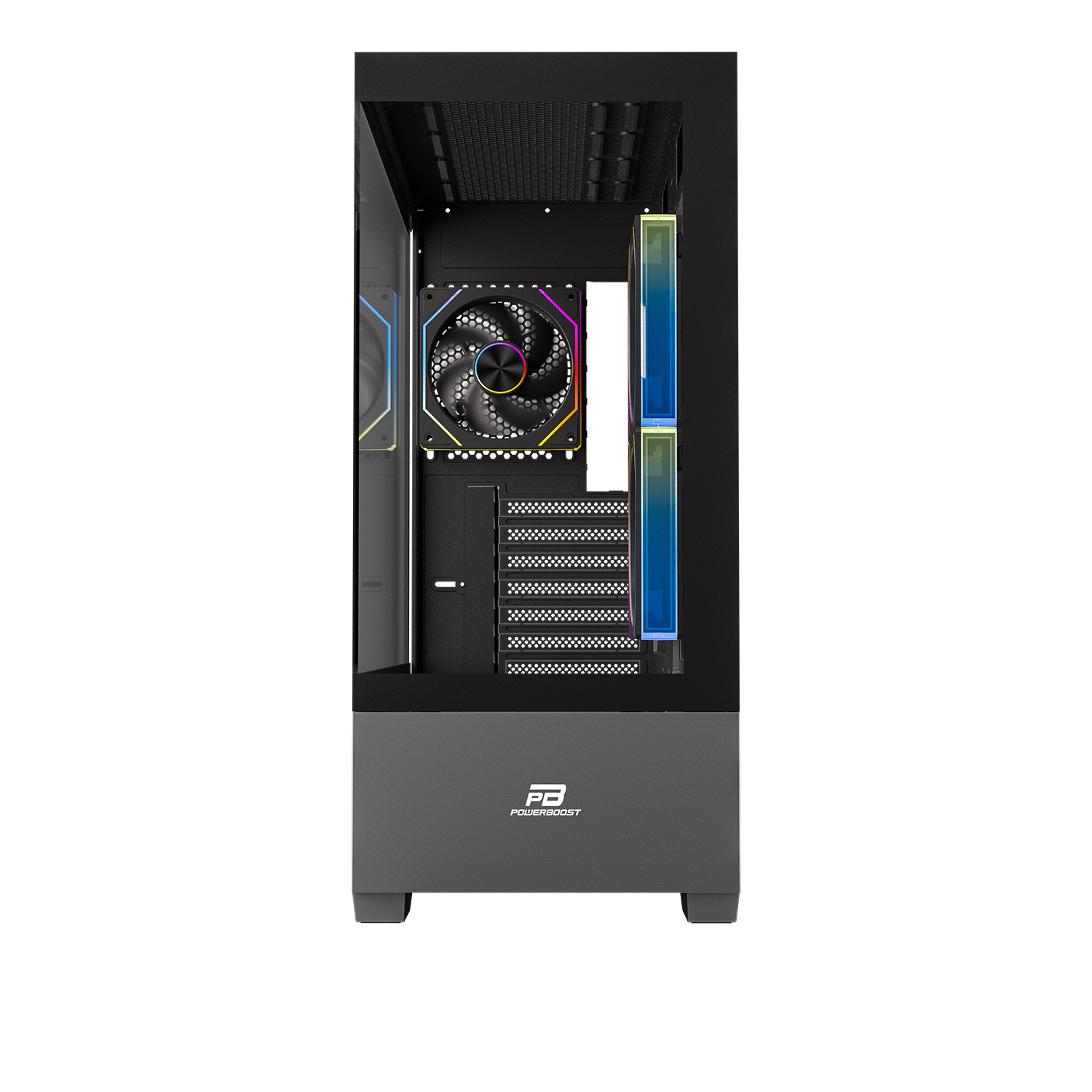 POWERBOOST 750W 80+ BRONZE PB-J9031B 3-ARGB Fanlı Gaming Mid-Tower PC Kasası